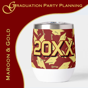 Graduation Congratulations Personalise Maroon Gold