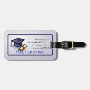 Graduation Congratulations Remember the Past Luggage Tag