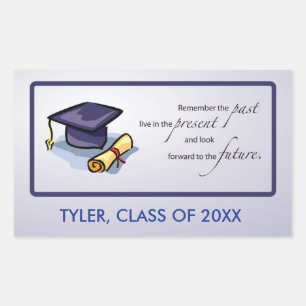 Graduation Congratulations Remember the Past Rectangular Sticker