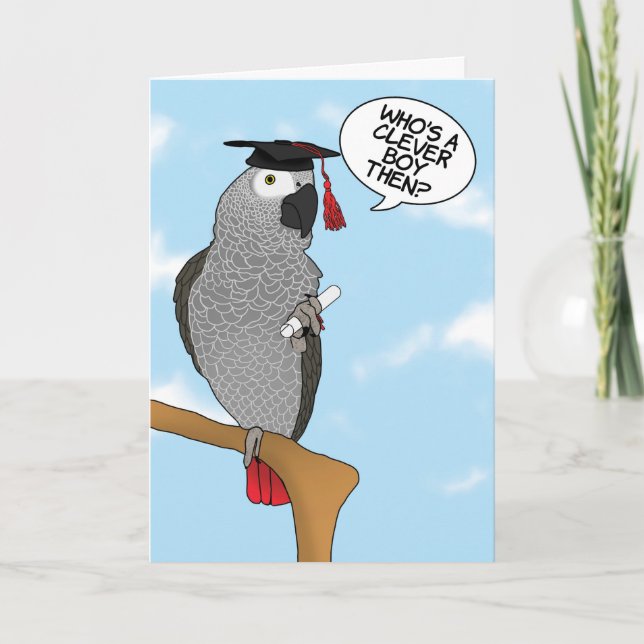 Graduation Congratulations Who's A Clever Boy Then Card (Front)