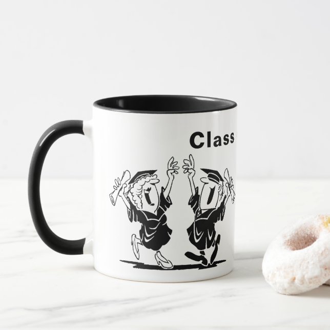 Graduation Couple or Friends Class of 20XX Mug (With Donut)