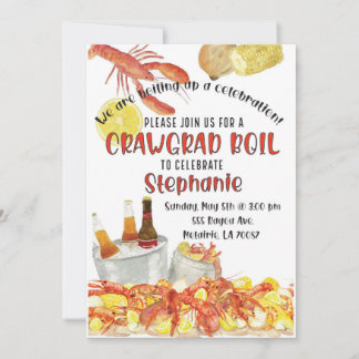 Graduation Crawfish Boil Invitation