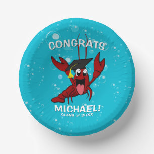 Graduation Crawfish Boil Lobster Seafood Party Paper Plate
