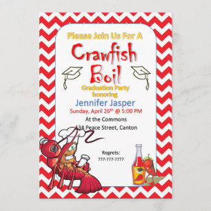 Graduation Crawfish Boil Party Invitation