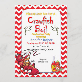 Graduation Crawfish Boil Party Invitation