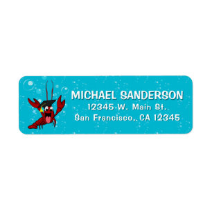 Graduation Crawfish Boil seafood Lobster Party Return Address Label