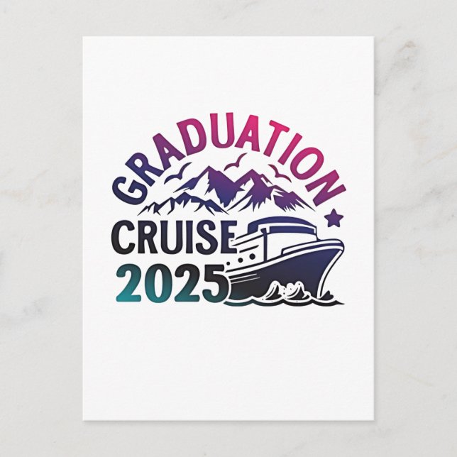 Graduation Cruise 2025 Summer Trip Matching Holiday Postcard (Front)