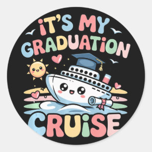 Graduation Cruise 2026 High School College Phd Mas Classic Round Sticker
