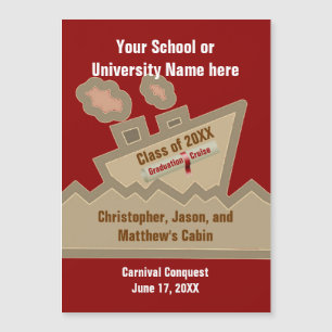 Graduation Cruise Personalised Cabin Door Sign Rd