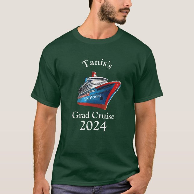 Graduation Cruise Shirt - Name On Ship (Front)