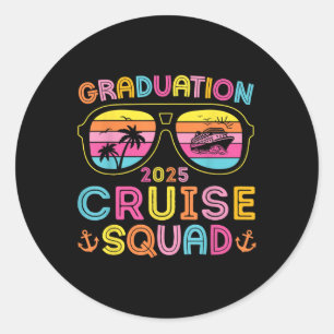Graduation Cruise Squad 2025 Seniors Cruise Crew M Classic Round Sticker