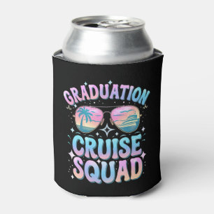 Graduation Cruise Squad Cruising Ship Retro Can Cooler