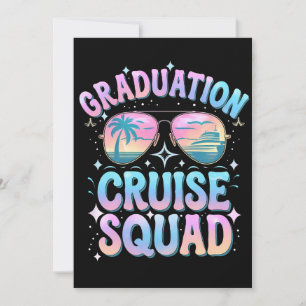 Graduation Cruise Squad Cruising Ship Retro Invitation