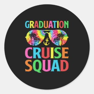 Graduation Cruise Squad Family Grad Cruise Trip Ma Classic Round Sticker