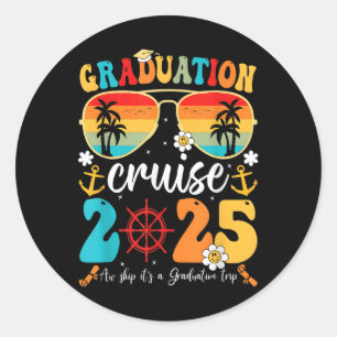 Graduation Cruise Squad Funny Cruising Graduation Classic Round Sticker