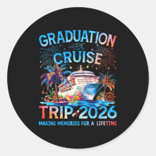Graduation Cruise Trip 2026 Its A Senior Grad Vaca Classic Round Sticker