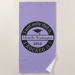 Graduation custom name & year beach towel