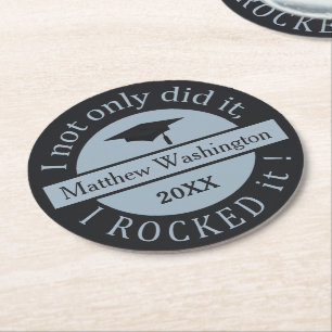 Graduation custom name & year coasters