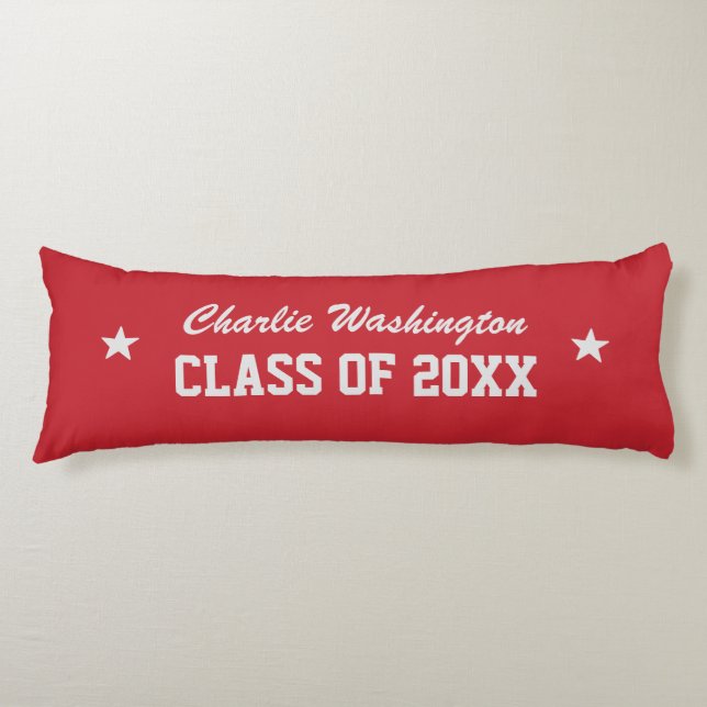 Graduation custom name, year & colour body pillow (Front)