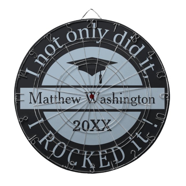 Graduation custom name & year dart board (Front)