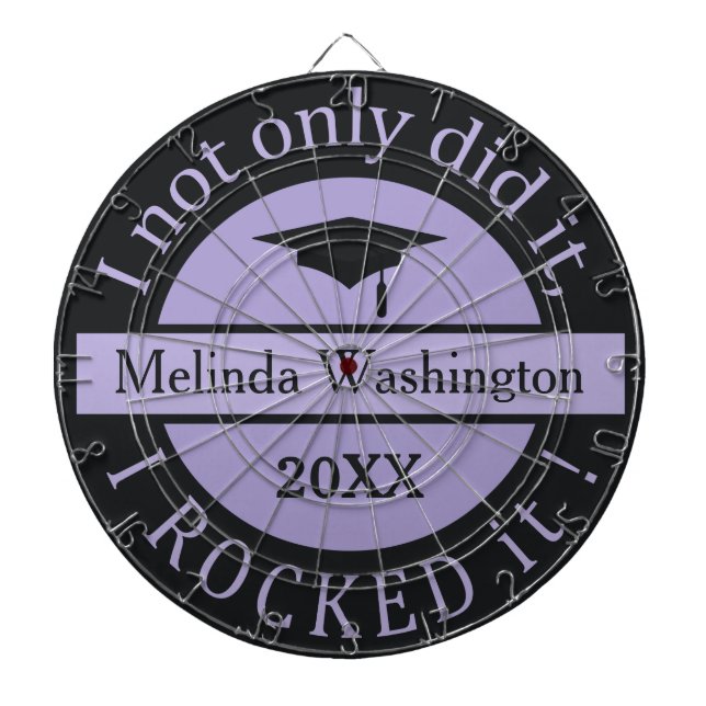 Graduation custom name & year dart board (Front)