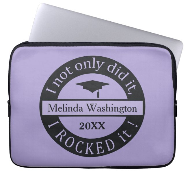 Graduation custom name & year laptop sleeves (Front)
