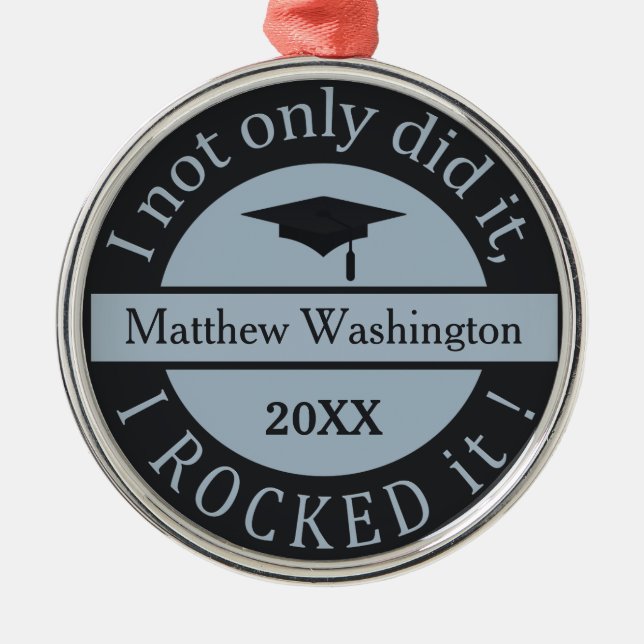 Graduation custom name & year ornament (Front)