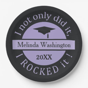 Graduation custom name & year paper plates