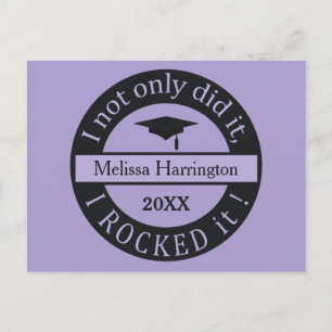 Graduation custom name & year postcard