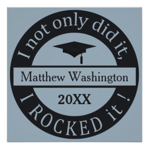 Graduation custom name & year poster