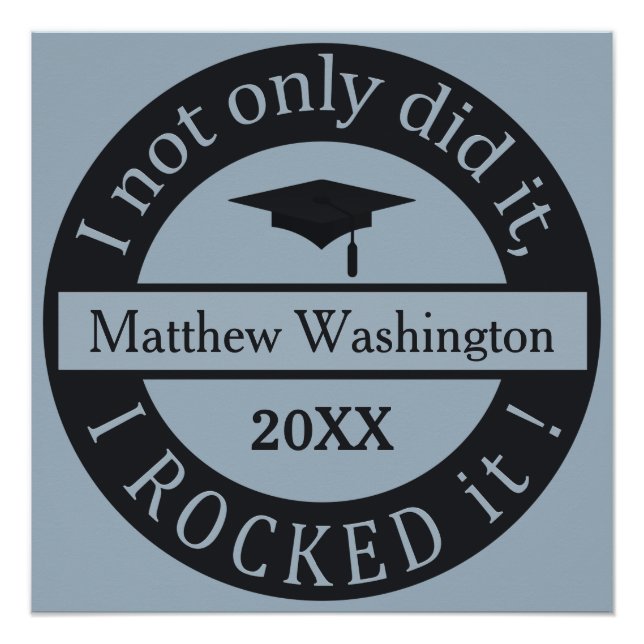 Graduation custom name & year poster (Front)