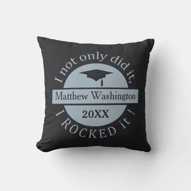 Graduation custom name & year throw pillow (Front)