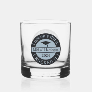 Graduation custom name & year whiskey glass
