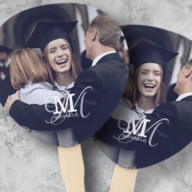 Graduation  | Custom Photo and Name Typography Hand Fan (Creator Uploaded)