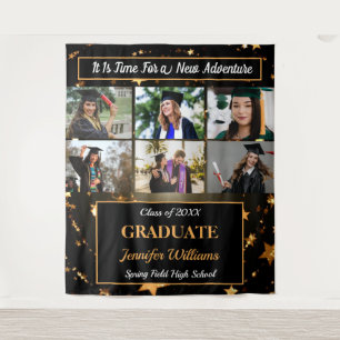 Graduation Custom Photo collage Name Class Year  Tapestry
