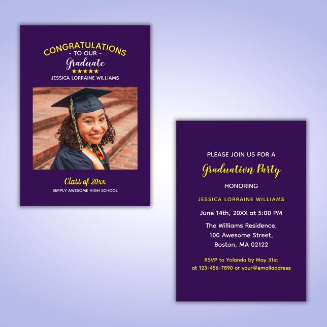 Graduation Custom Photo Congratulations Graduate Invitation (Creator Uploaded)