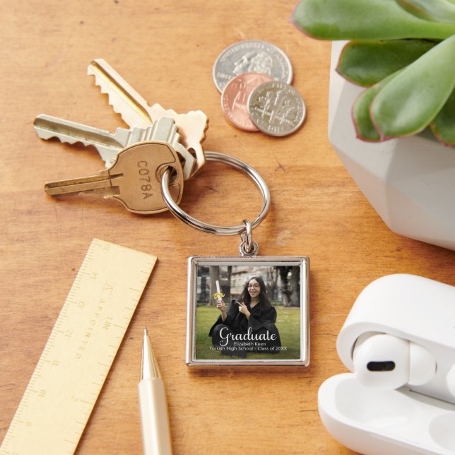Graduation Custom Photo Poster Key Ring (Desk)