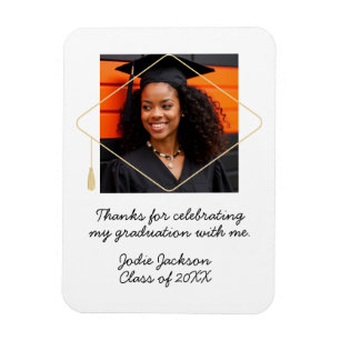 Graduation Custom Photo Thank You Favour Magnet