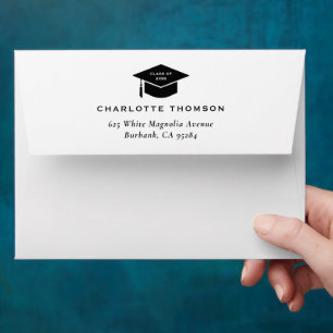 Graduation Custom Return Address 5x7 Envelopes