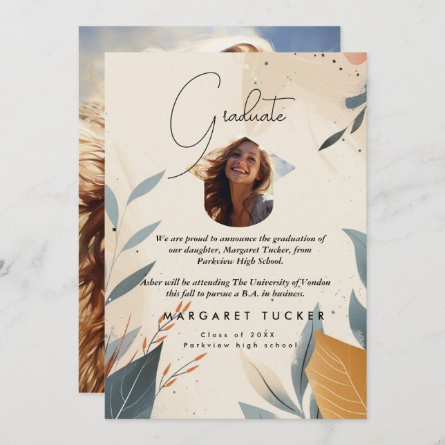 Graduation Daughter Announcement (Front/Back)