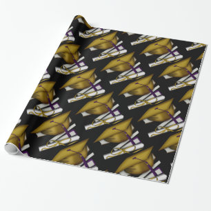 Graduation Day Cap Books & Diploma Wrapping Paper2 Wrapping Paper