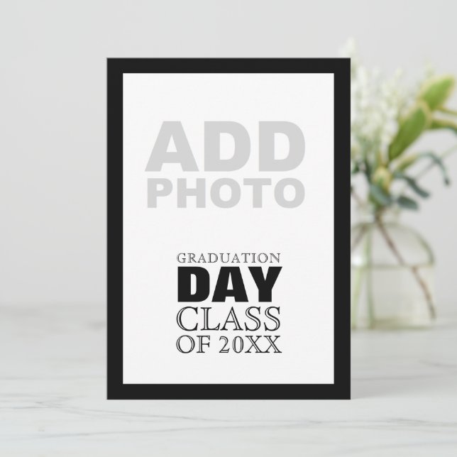 Graduation Day Class Customisable Photo Announcement (Standing Front)