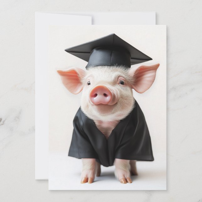 Graduation Day Piggy Style Invitation (Front)