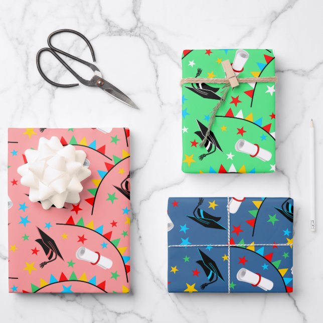 Graduation Day Wrapping Paper Sheet (Front)