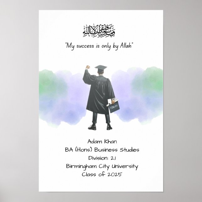 Graduation Degree certificate Poster (Front)