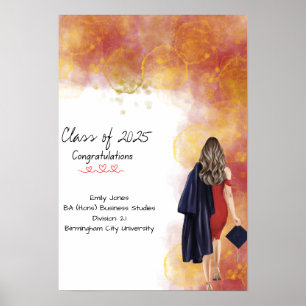 Graduation Degree certificate Poster