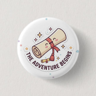 Graduation Design - "The Adventure Begins"  3 Cm Round Badge