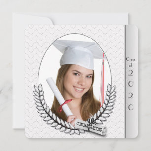 Graduation Diamond Laurel on frame Invitation