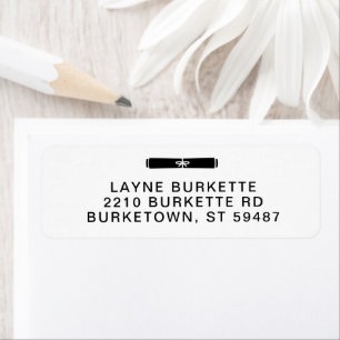 Graduation Diploma Black & White Return Address Label