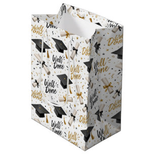 Graduation Diplomas with Well Done Text  Medium Gift Bag
